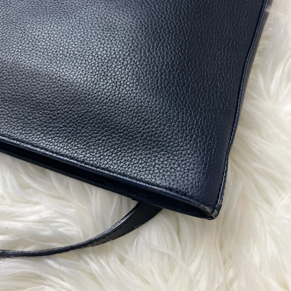 Longchamp Dark Leather Messenger Bag